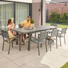 Gartenmöbel-Set - Tisch CALIDO & 6 Stühle MADERA