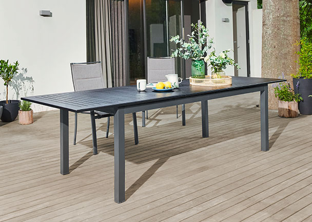 Aluminium-Ausziehtisch, 220/280 x 100, wetterfest Aluminium-Ausziehtisch, 220/280 x 100, wetterfest