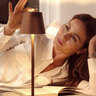 LED-Akku-Tischlampe Dinner Light classic, braun