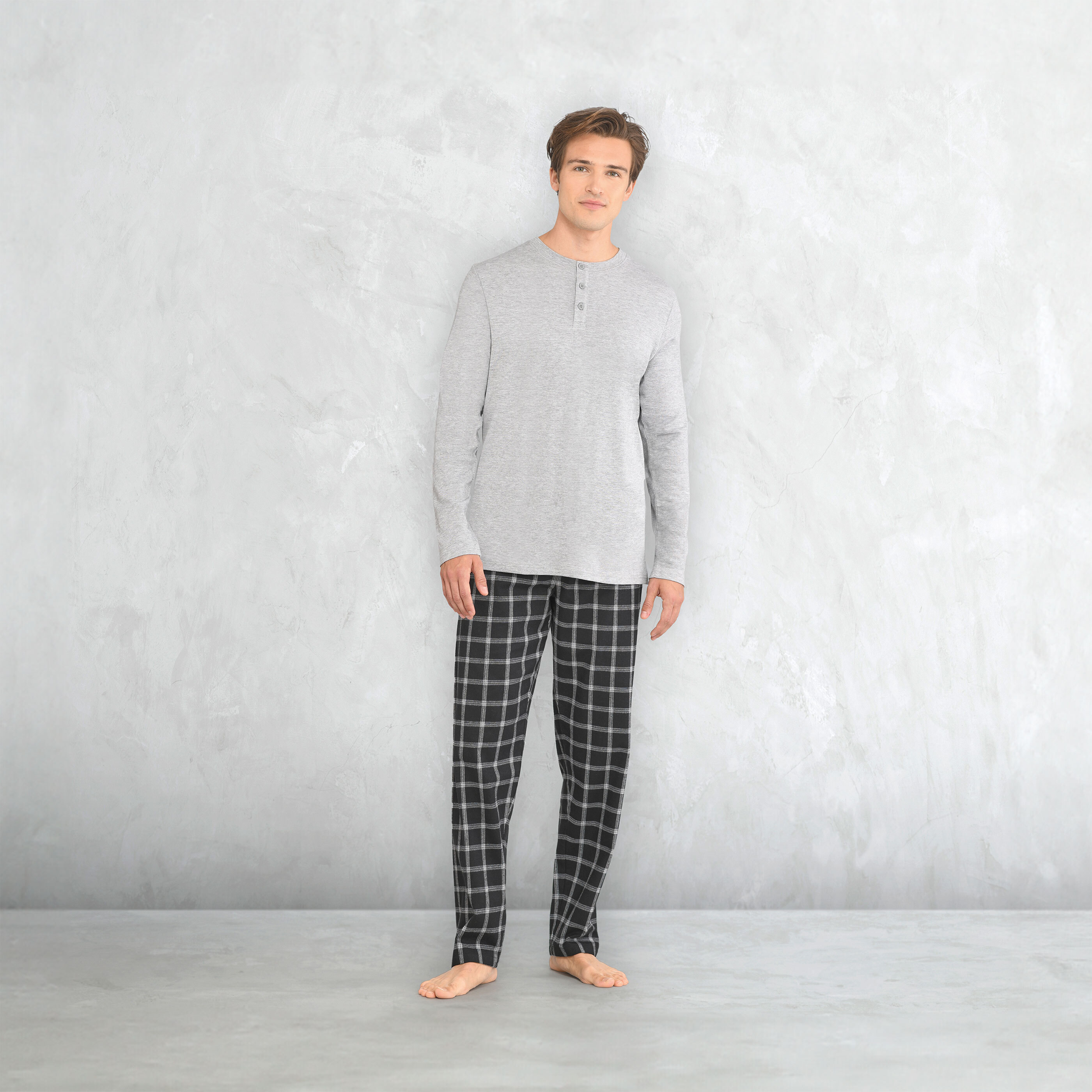 UP2FASHION MEN Herren Flanell Pyjama ALDI