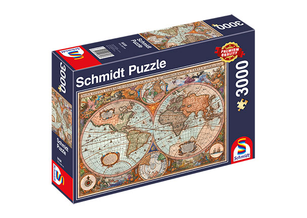 Puzzle Antike Weltkarte, 3.000 Teile