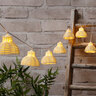 Lichterkette Rattan, Schirm