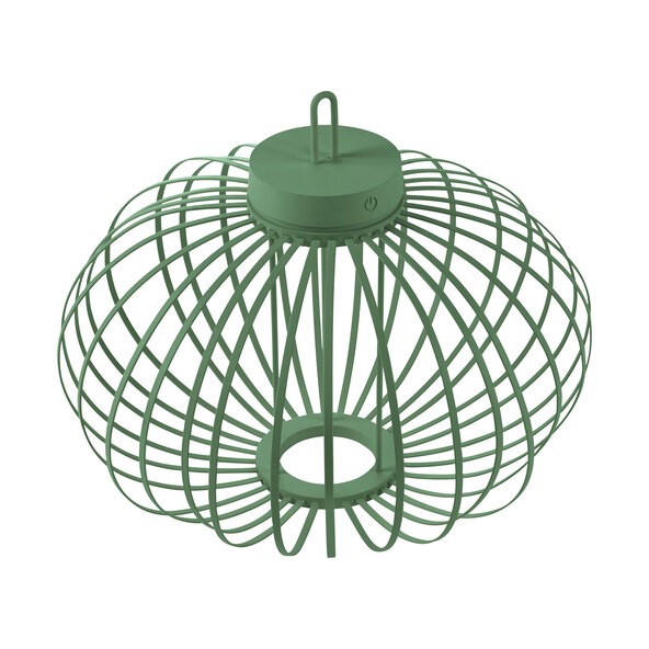 LED-Akku-Tisch- und Bodenleuchte Korga, grün, ⌀ 46 cm