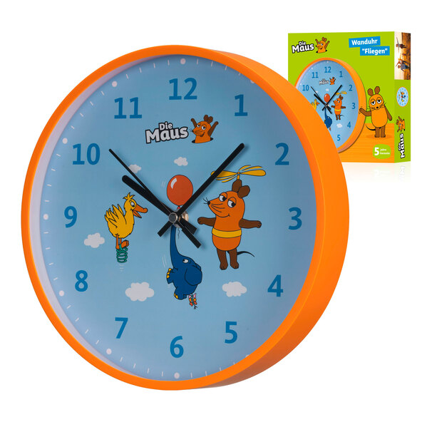 Kinder-Wanduhr "Maus, Elefant und Ente"