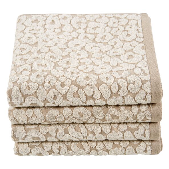 Frottierserie Square Handtuch Leopard, 2 x 2er Set
