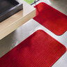 Badteppich Berlin in Cord Optik, 2er Set, 50 x 70 cm, bordeaux