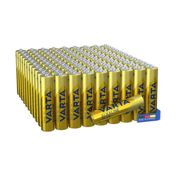 VARTA Alkaline Plus AAA Batterien, 100er Pack