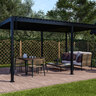  Pavillon & Carport mit Lamellendach, anthrazit, 3 x 5 m