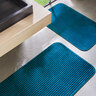 Badteppich Berlin in Cord Optik, 2er Set, 50 x 70 cm, petrol