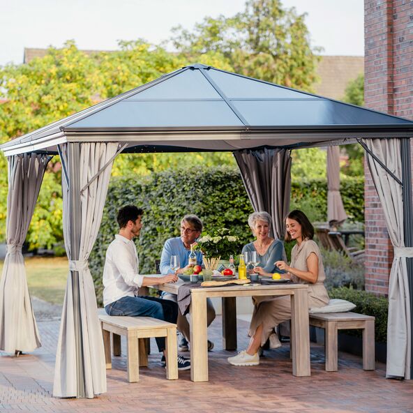 Profi-Pavillon mit Polycarbonatdach