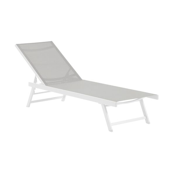 Klappbare Sonnenliege, grau/weiß