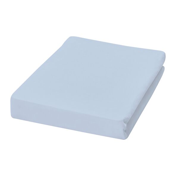 Feinbiber-Spannbetttuch 140-150 x 200 cm, blau
