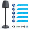 LED-Akku-Tischlampe Dinner Light classic, schwarz