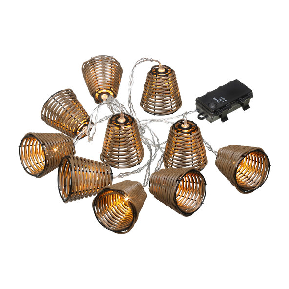 Lichterkette Rattan, Kegel