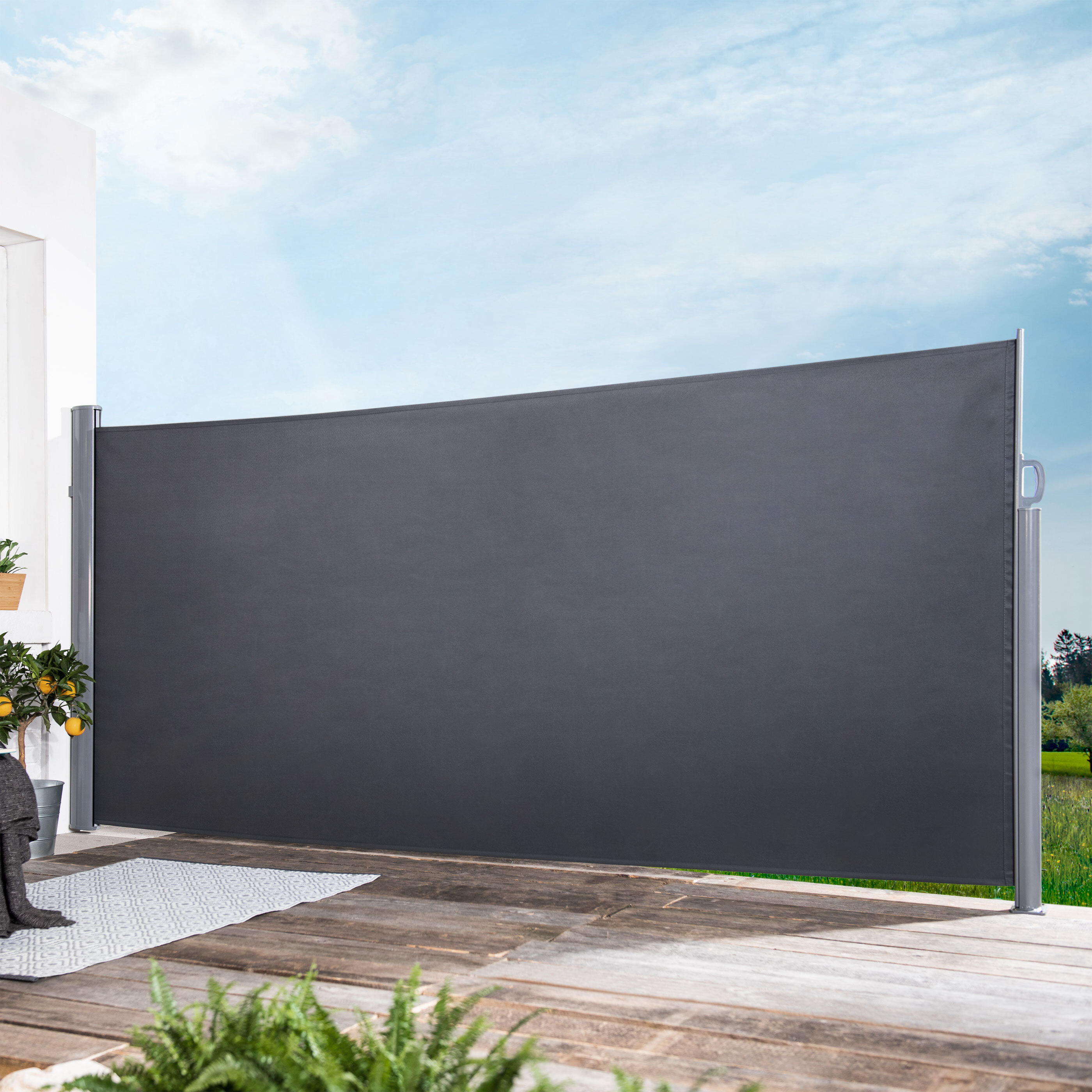 Outliv Seitenmarkise XL, grau ALDI