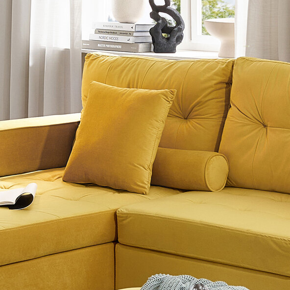 Sofa ROM, Samt Gelb