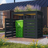 Mülltonnenbox mit Hochbeet, terragrau