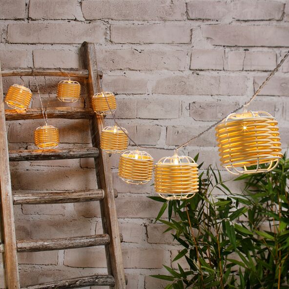 Lichterkette Rattan, Fass