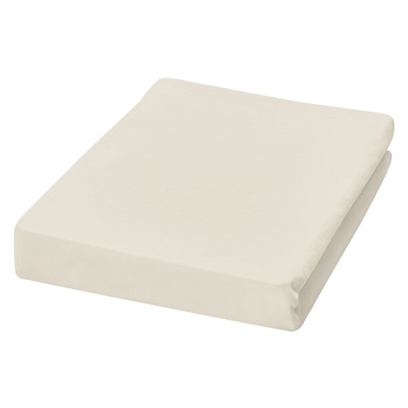 Supersoft Spannbetttuch für Topper, 90-100 x 200-220 cm, creme