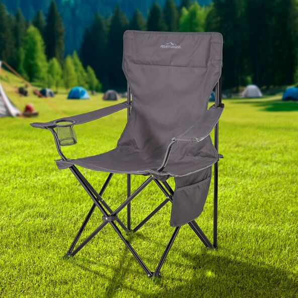 Faltbarer Campingstuhl, anthrazit
