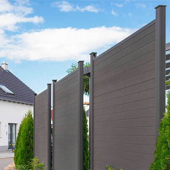 WPC Sichtschutzzaun V2 CALLADO grau - Ersatzpaneel