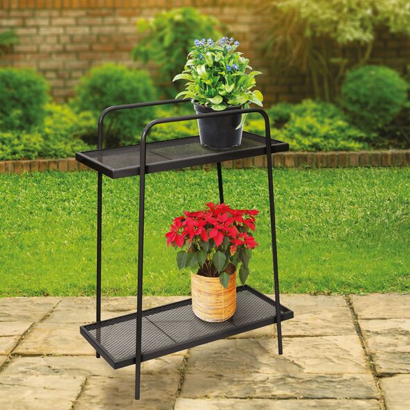 Modernes Blumenregal, schwarz