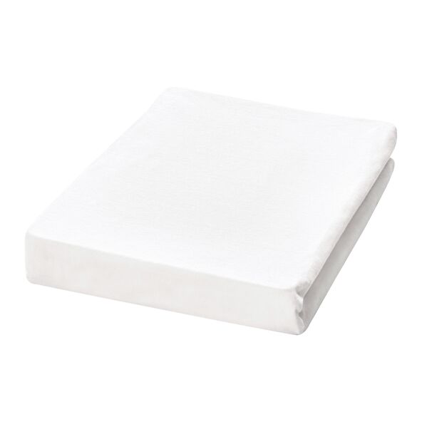 Feinbiber-Spannbetttuch, 90-100 x 200 cm, weiß