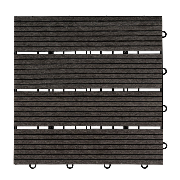 WPC-Holzfliesen BAVARO, 1 m², anthrazit 