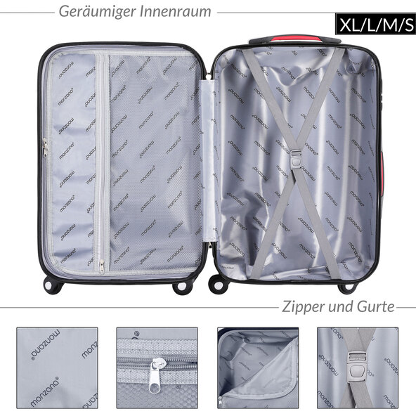 Hartschalenkoffer-Set Baseline, 4-tlg., 34-120 l, schwarz