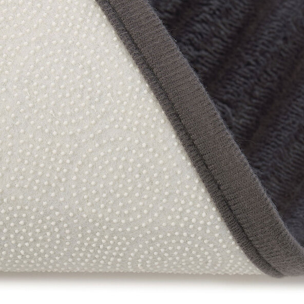 Badteppich Berlin in Cord Optik, 2er Set, 50 x 70 cm, anthrazit