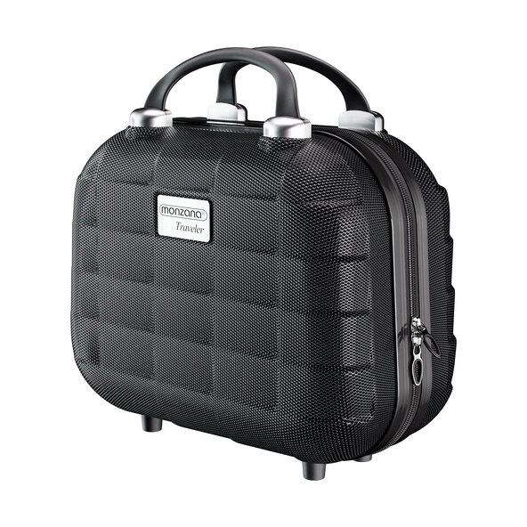 Hartschalenkoffer-Set Exopack inkl. Beautycase, schwarz