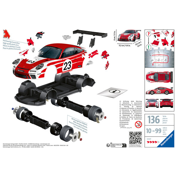 3D-Puzzle, Porsche 911 GT3 Cup, Salzburg-Design