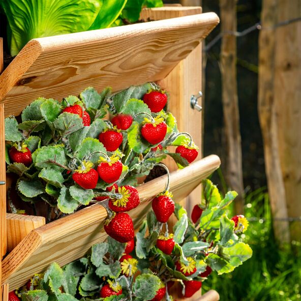 Lärchenholz-Hochbeet Premium XL Natur, 91 x 66 x 73 cm
