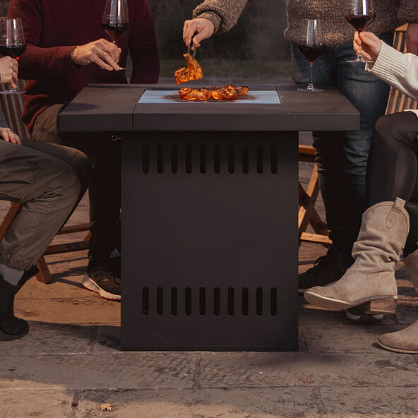 Ambiente-Feuertisch Cube, Kohle