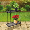Modernes Blumenregal, schwarz