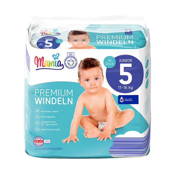 Windeln Junior, 4 x 36 Stück