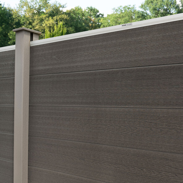 Home Deluxe WPCSichtschutzzaun V2 CALLADO grau ALDI
