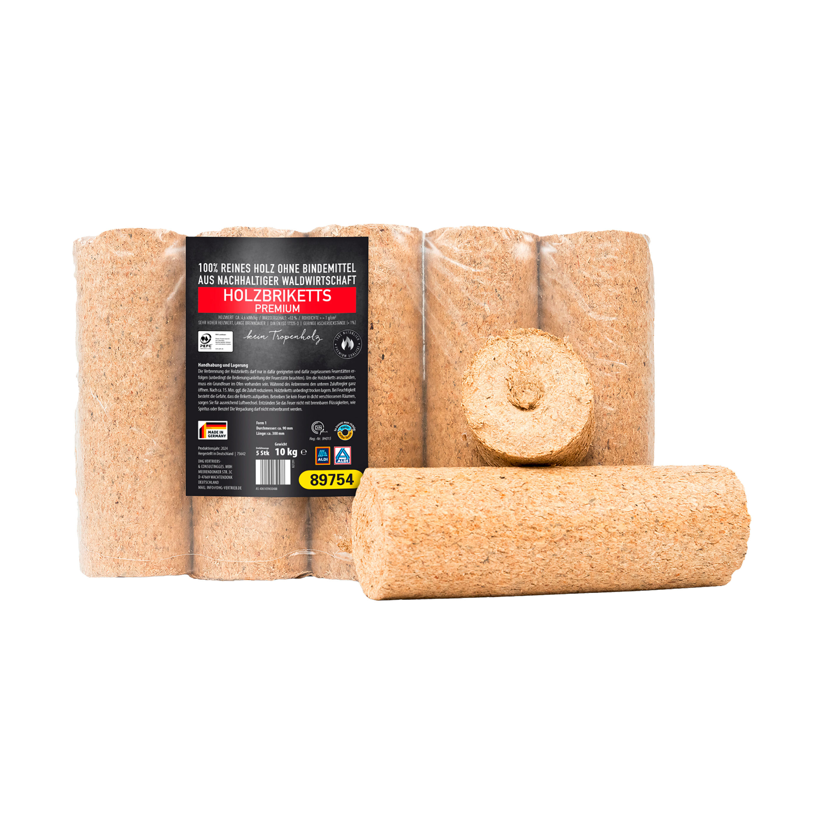 BBQ Holzbriketts, 10kg, 2er Set ALDI