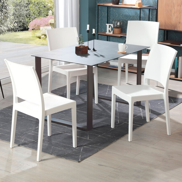 Design-Kunststoffstuhl 4er-Set