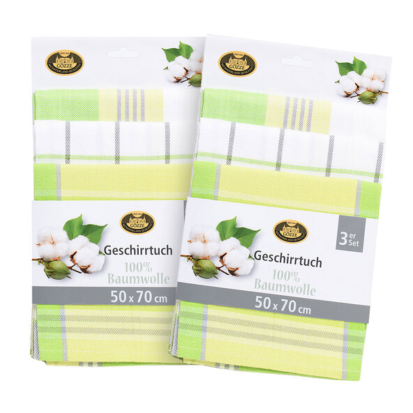 Geschirrtücher, 6er Set, grün
