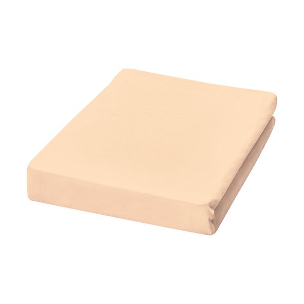 Jersey Spannbetttuch, 140-160 x 200 cm, sand
