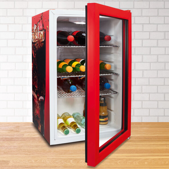 Getränkekühlschrank MD37221, Cola-Design