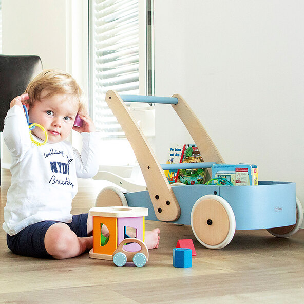 Lauflernwagen Fiete, blau