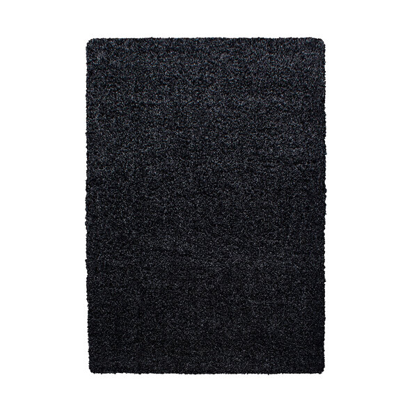 Hochflor Teppich, 80x150 cm, anthrazit