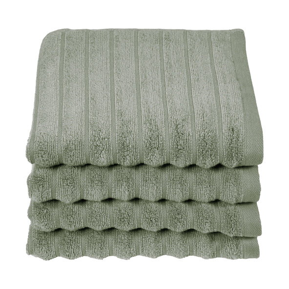 Handtuch Hoch/Tief, 2 x 2er Set, grün