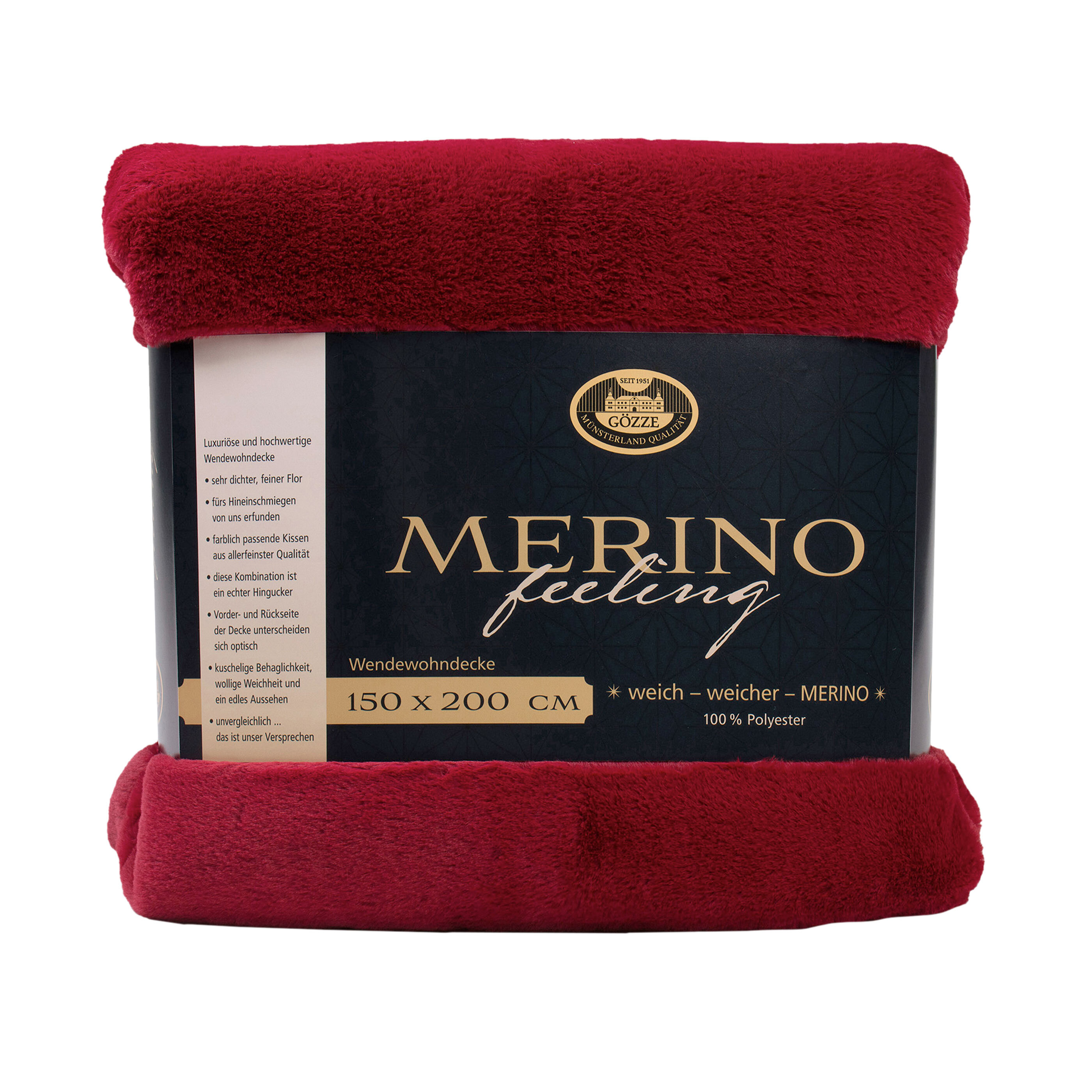 Gözze Wohndecke Scandic 150x200cm - Kuscheldecke Mit Rentier Design