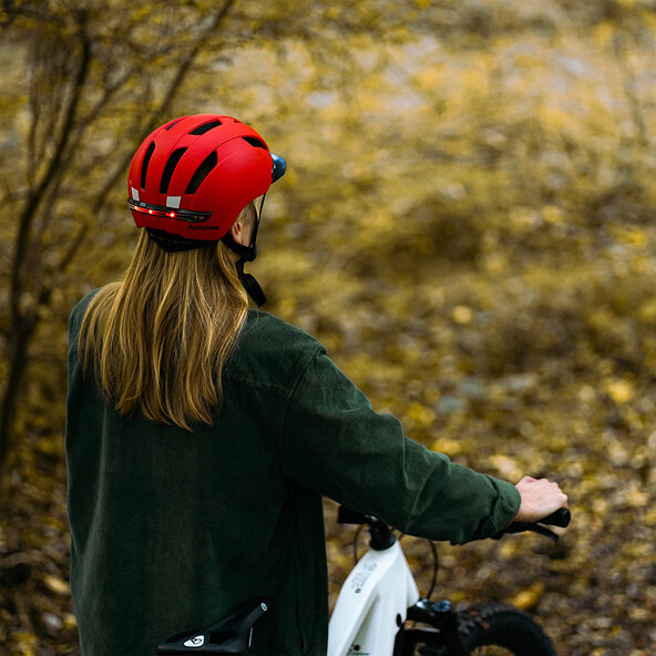 Fahrradhelm ECO Urban, rot, 58-61 cm