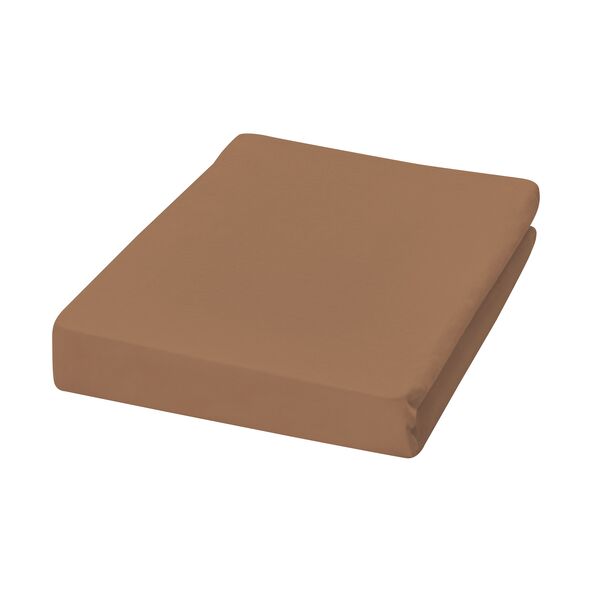 Jersey Spannbetttuch, 140-160 x 200 cm, schlamm