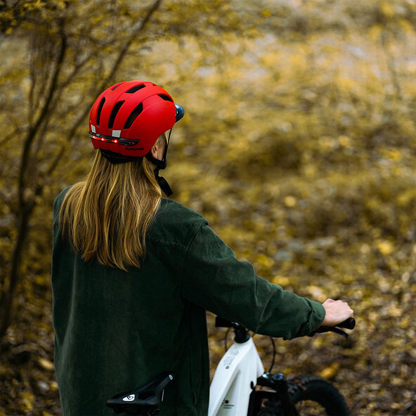 Fahrradhelm ECO Urban, rot, 52-58 cm