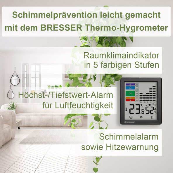 Thermo-Hygrometer mit Alarmfunktion